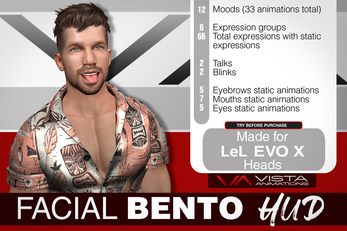 VISTA ANIMATIONS-FACIAL BENTO HUD MALE EVOX