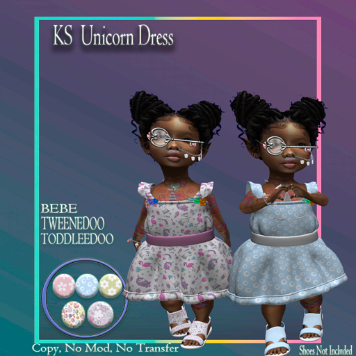 >KS< UNICORN DRESS BUBBLES  HUD