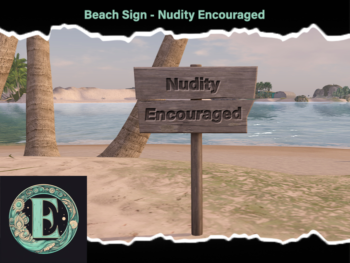 Evolve - Mesh Beach Sign - Nudity Encouraged (Add Me)