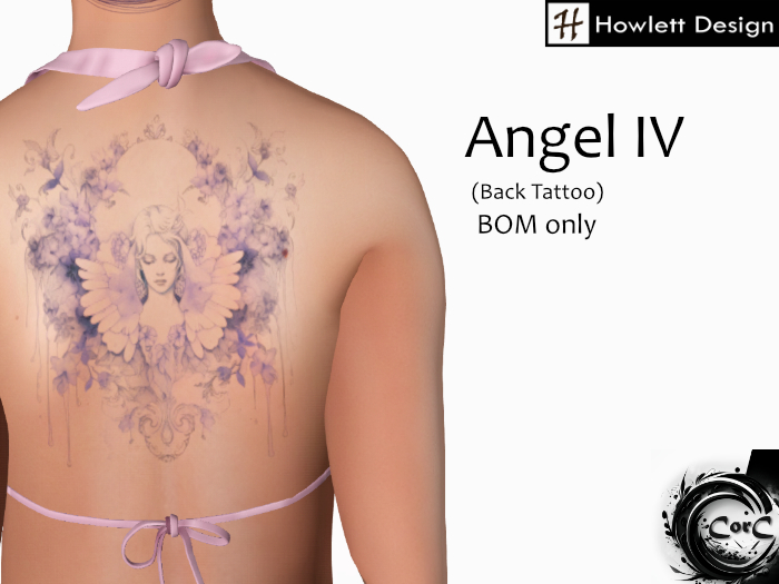 [HDesign] Angel IV (Back Tattoo)