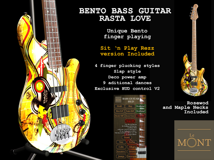 Bento Bass Guitar Rasta Love