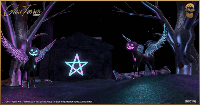 Glow Terror Backdrop - The Bearded Guy