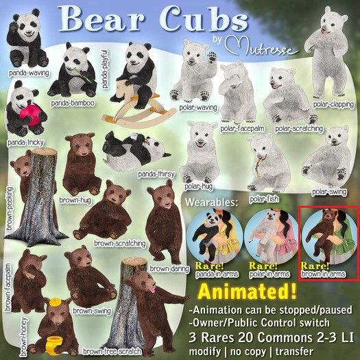 23 Mutresse-Brown In arms (wear)-Bear Cubs RARE