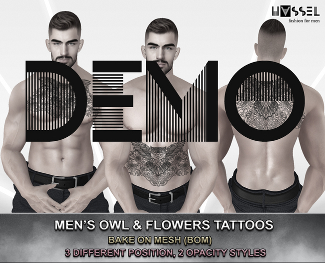 (HASSEL) DEMOS MEN'S BOM TATTOOS - MODELS: 427 428 429 430 