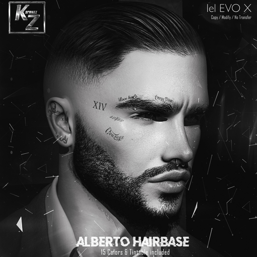 #DEMO Karmazz Alberto Hairbase - 15 Colors & Tintable included
