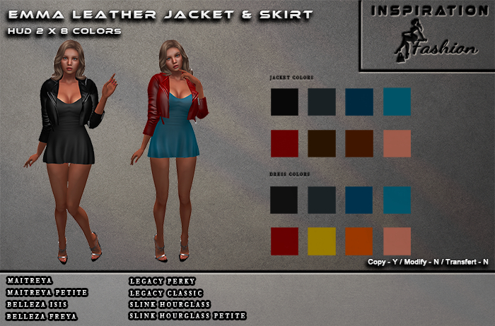 DEMO Emma Leather Jacket & Skirt