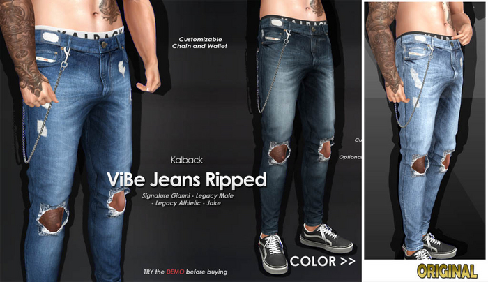 <Kalback> ViBe Jeans Ripped Original