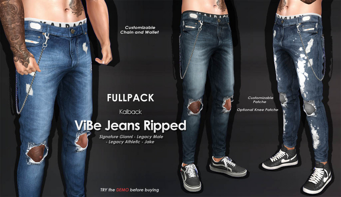 <Kalback> ViBe Jeans Ripped FULLPACK