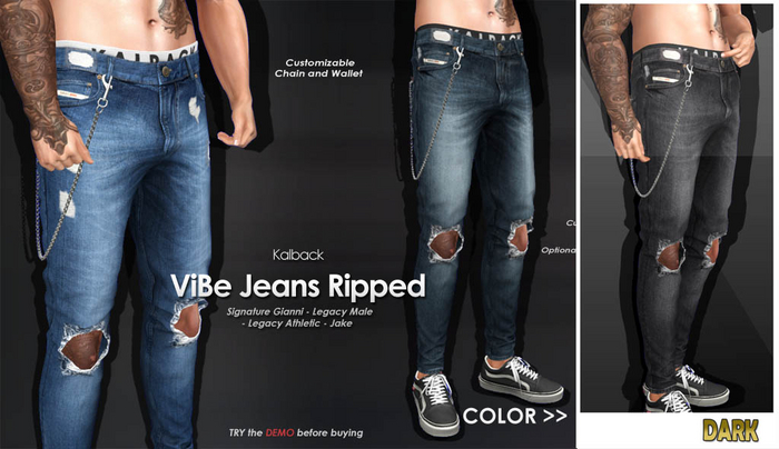 <Kalback> ViBe Jeans Ripped Dark