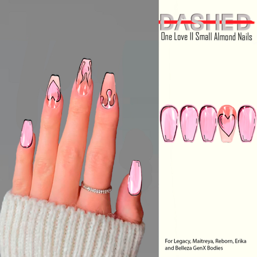 DASHED- One Love II Small Almond Nails