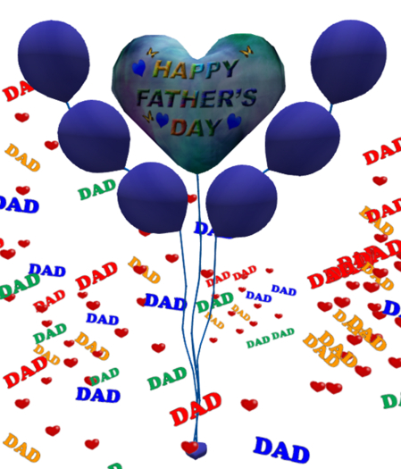 Happy Father's Day Balloon Bouquet Blue Copy