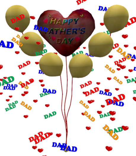 Happy Father's Day Balloon Bouquet Red/Yellow Copy