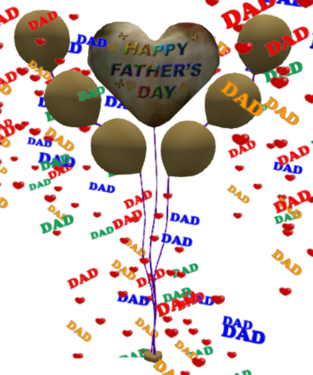 Happy Father's Day Balloon Bouquet Gold Transfer