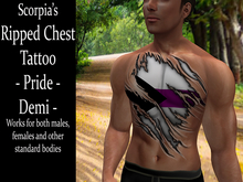 Ripped Chest Tattoo - Pride - Demi