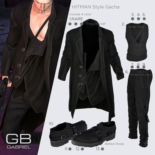 .::GB:: HITMAN Style Gacha Gray Set w/ RARE (Signature)