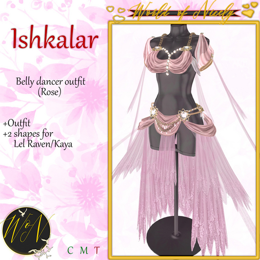 [WoN] Ishkalar Belly Outfit ROSE (M/L)