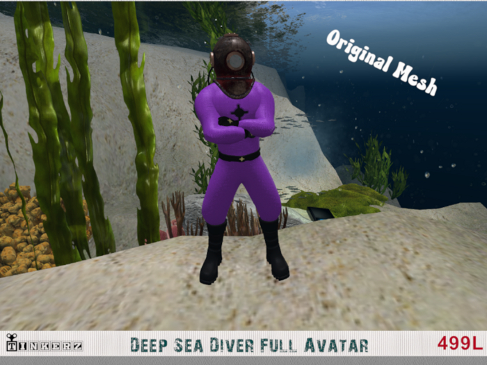 Underwater Deep Sea Diver Avatar Purple