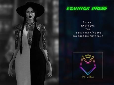 Second Life Marketplace - +INFERNA+ - Equinox Dress - DEMO