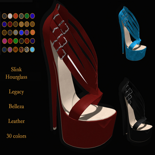 Demo Viktoria 02 Platform Heels Maitreya, 30 Textures
