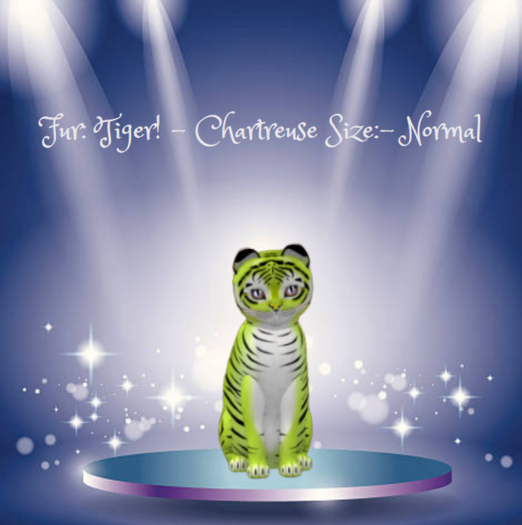 KittyCatS-Fur: Tiger! - Chartreuse-Size: Normal-Boy