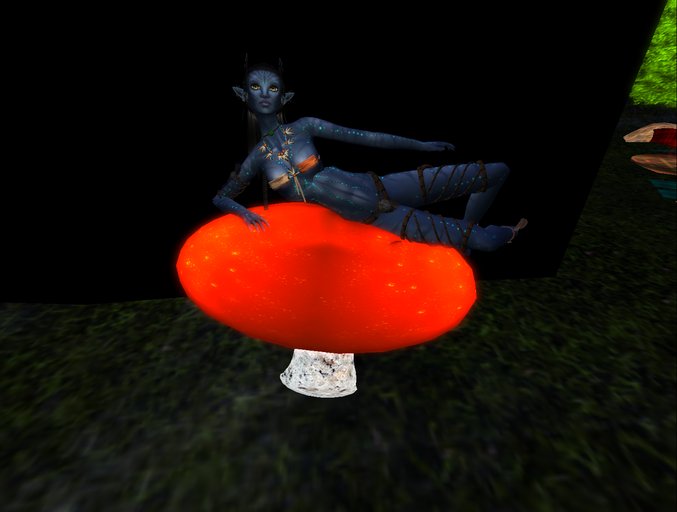 BioGlow Fly Agaric Mushroom Seat - Orange