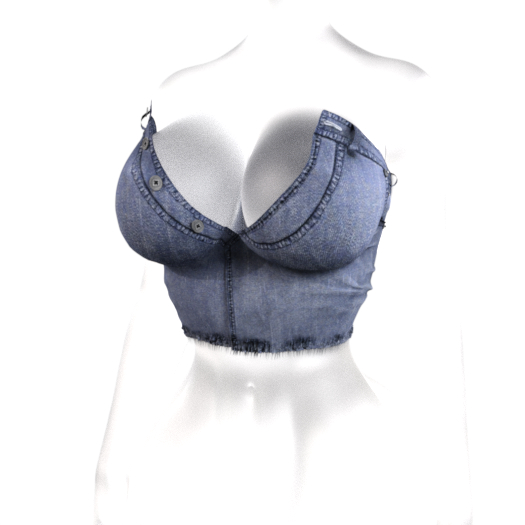 [KONVO] Rika Denim Top - Light Denim