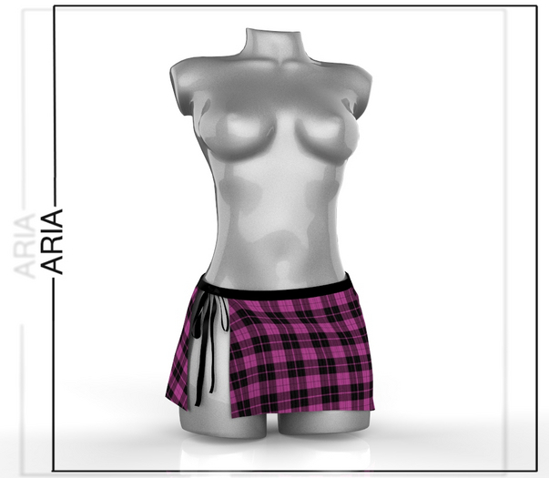 Pink Plaid Skirt Maitreya