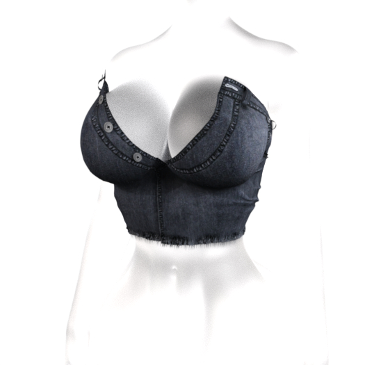 [KONVO] Rika Denim Top - Dark Denim