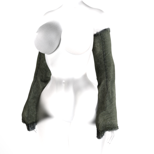 [KONVO] Rika Denim Sleeves - Olive