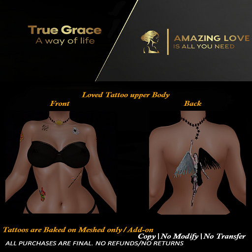 Loved Tattoo [upper body/front & Back]