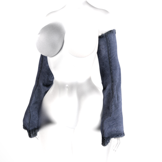[KONVO] Rika Denim Sleeves - Mid Denim
