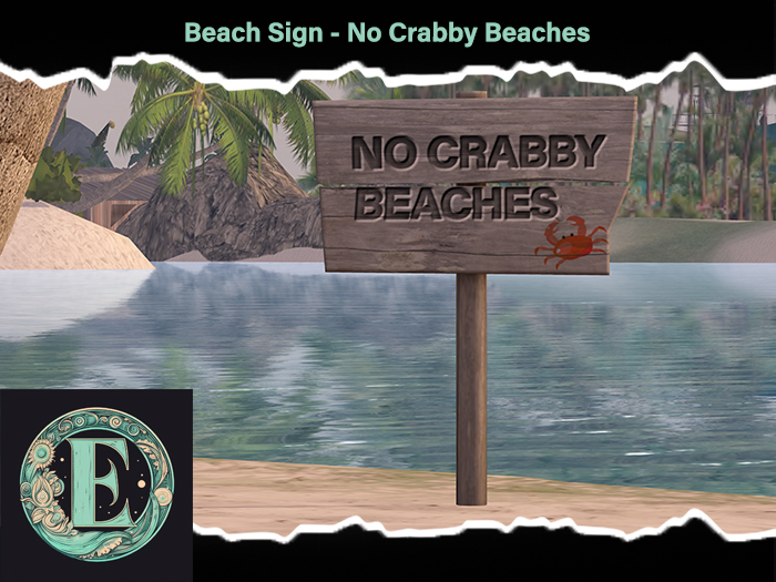 Evolve - Mesh Beach Sign - Crabby Beaches (Add Me)
