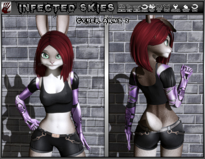 *IS* Cyber Arms 2 Furry Female Pink  