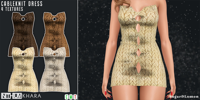 Sugar&Lemon Cableknit Dress / Inithium Khara
