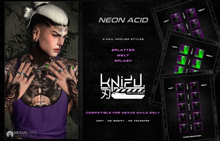 KNIFU. Neon Acid - Nexus Nail Appliers