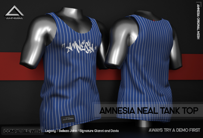 # AMNESIA - Neal Tank Top - Blue v.2