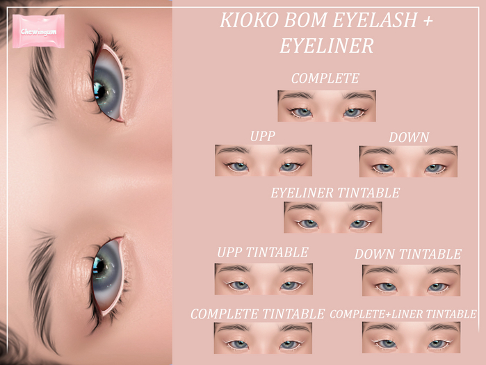 Chewingum KIOKO EYELASH BOM BOX