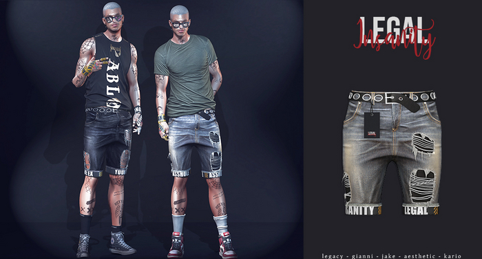 Legal Insanity - Wesley denim shorts old