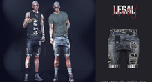 Legal Insanity - Wesley denim shorts spruce