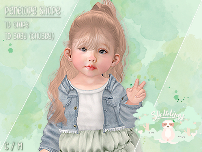 { Slothlings } Penelope Shape - TD Grape