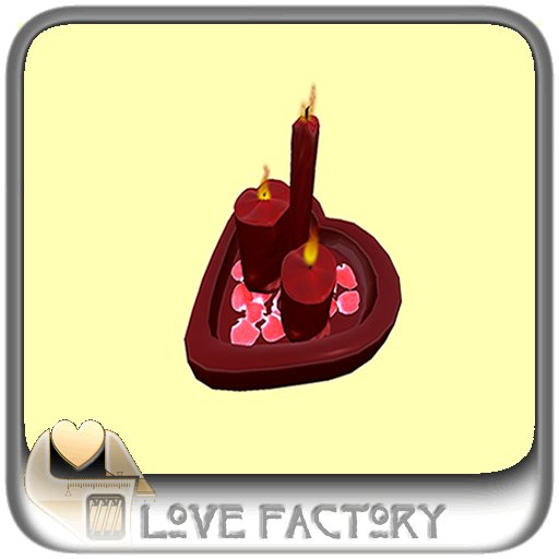 !-[LoveFactory]- Romantic Candles w/Petals in Heart/red *Box*