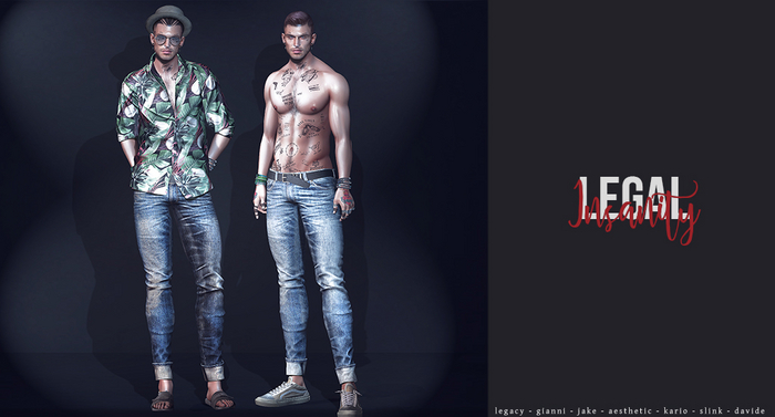 Legal Insanity - Gary rolled jeans DEMO