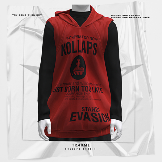 [Traume] Kollaps Hoodie Red