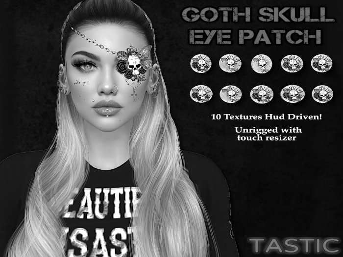 Tastic-Goth Skull Eyepatch Demo