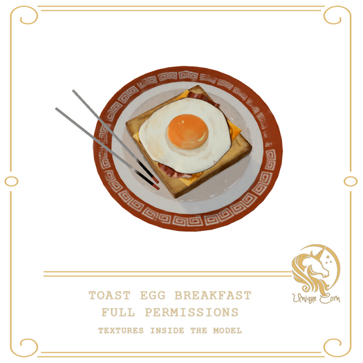 Full Perm Toast Egg Breakfast