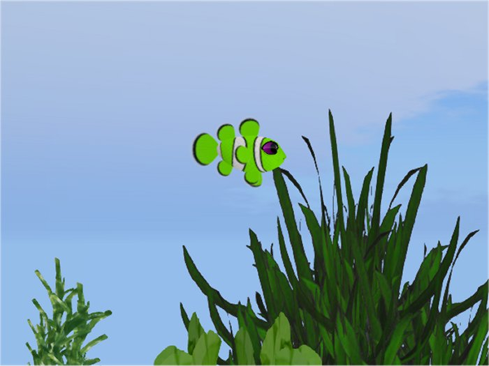 (7S) Common Fish: Green Clownfish