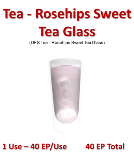 DFS Tea - Rosehips Sweet Tea Tray / Glass (DFS - Texture Only)