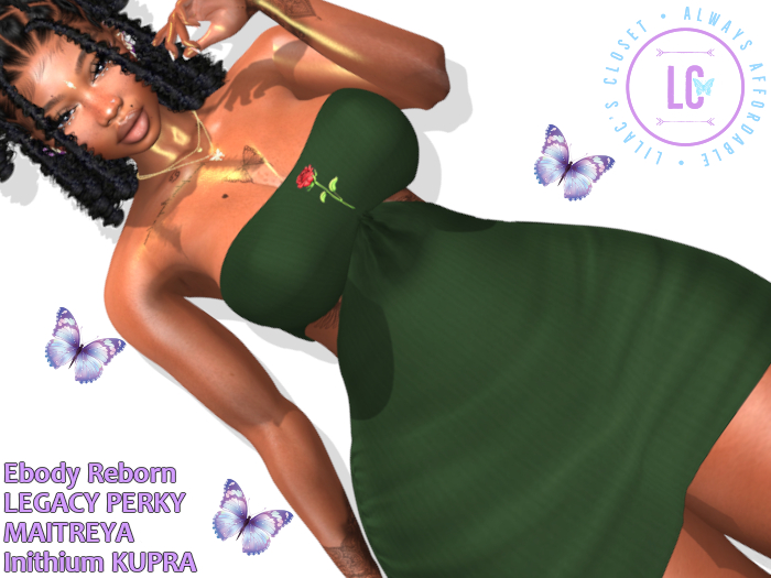 (LC) Basic ROSE Tube Top Dress GREEN