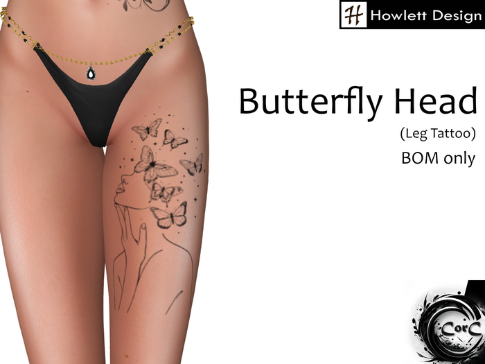 [HDesign] Butterfly Head (Leg Tattoo)