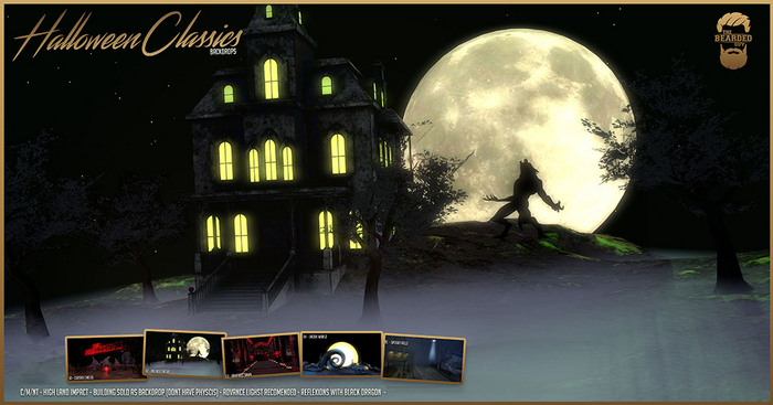 Haunted Night Backdrop - The Bearded Guy